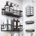 5-Piece Adhesive Shower Caddy Set – No Drill Bathroom Organizer