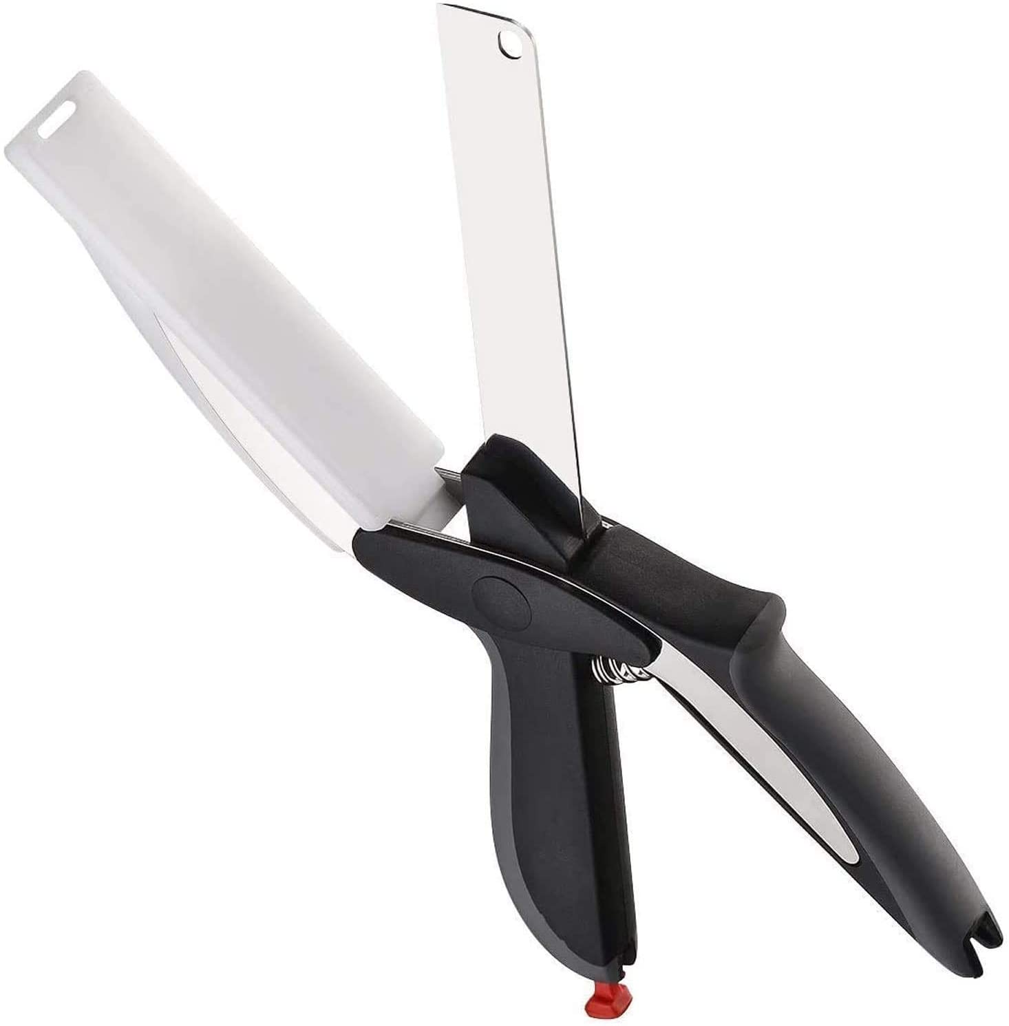 Kitchen Food Cutter Scissors with Built-In Cutting Board