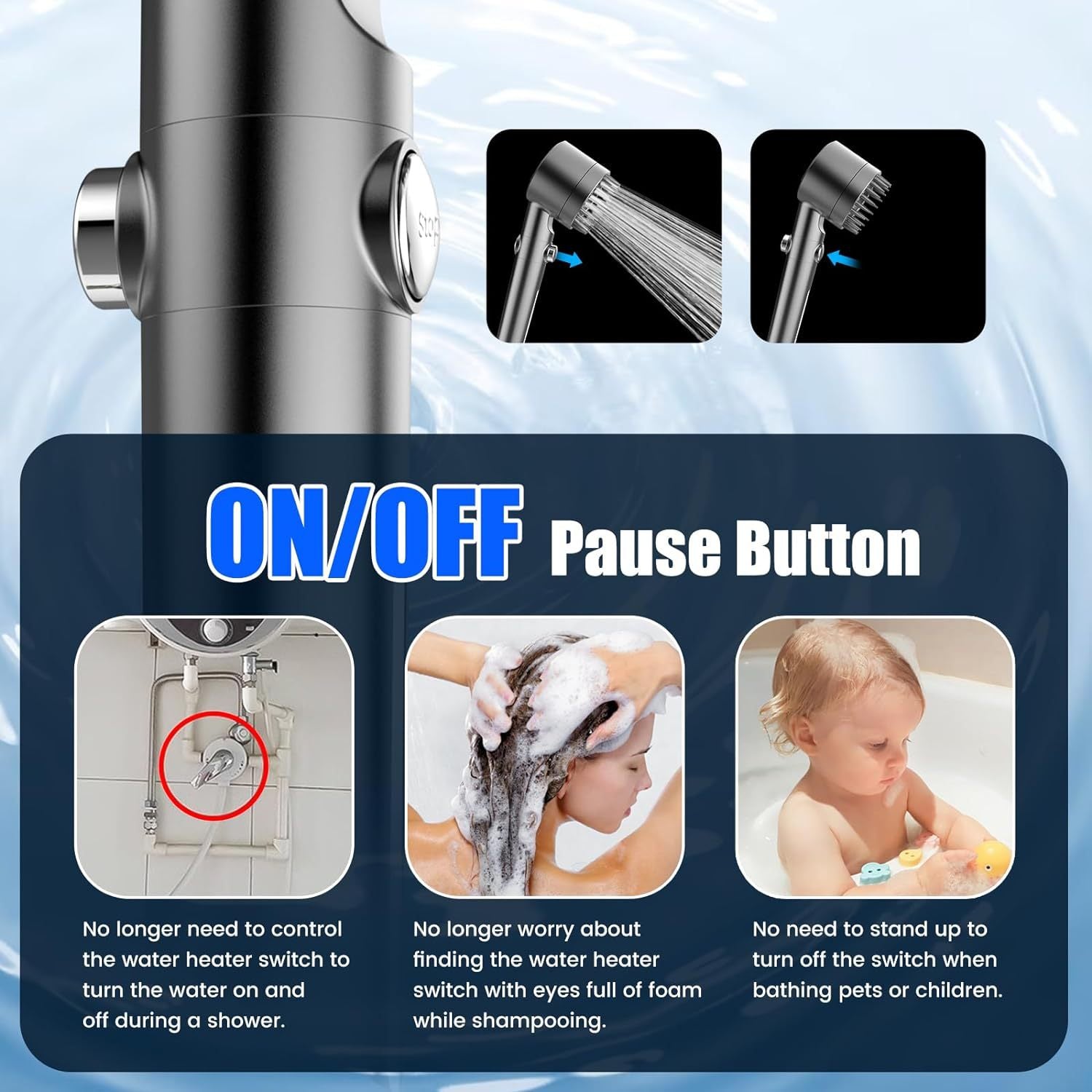 4-in-1 High Pressure Filter Shower Head Set