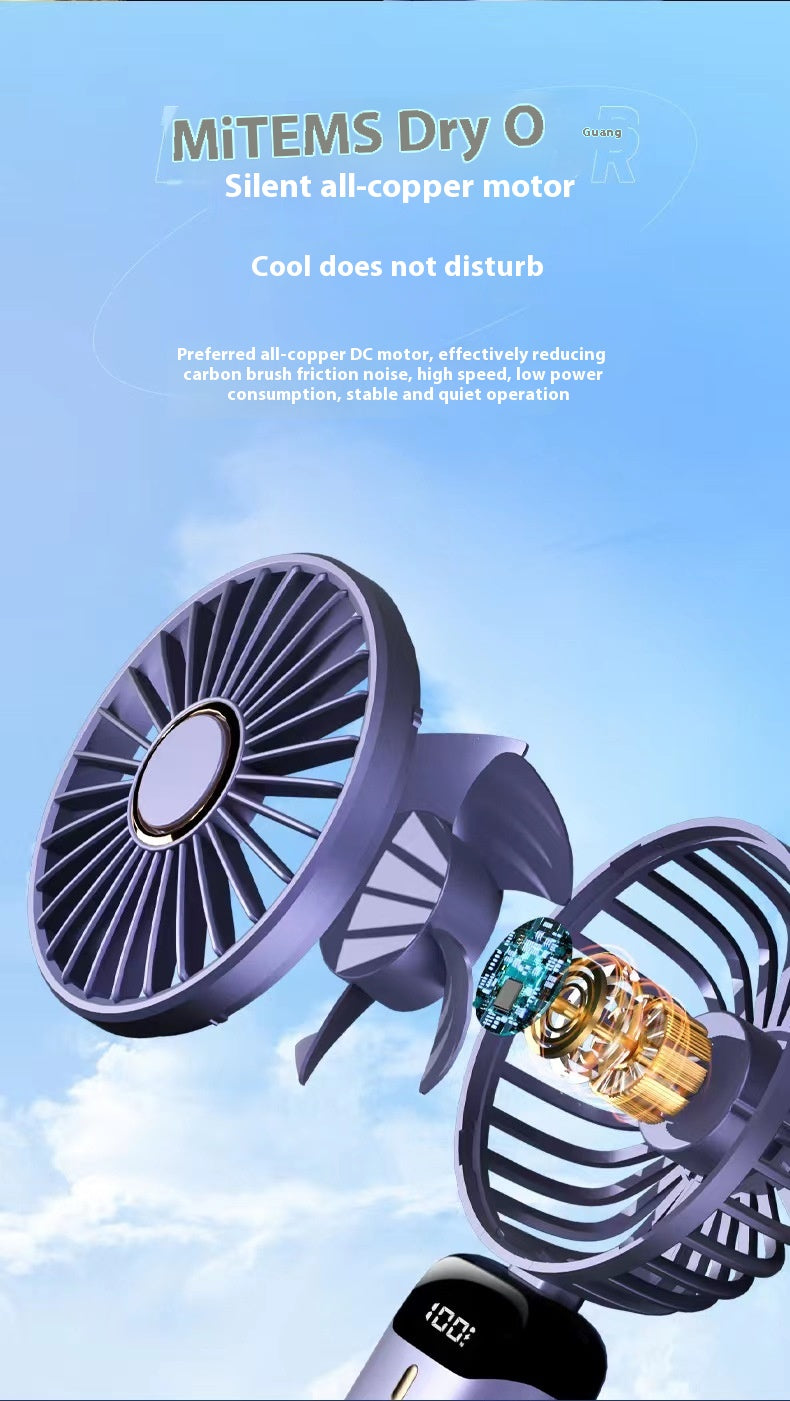 Rechargeable Mini Handheld Pocket Fan – 5 Speed Portable Cooler