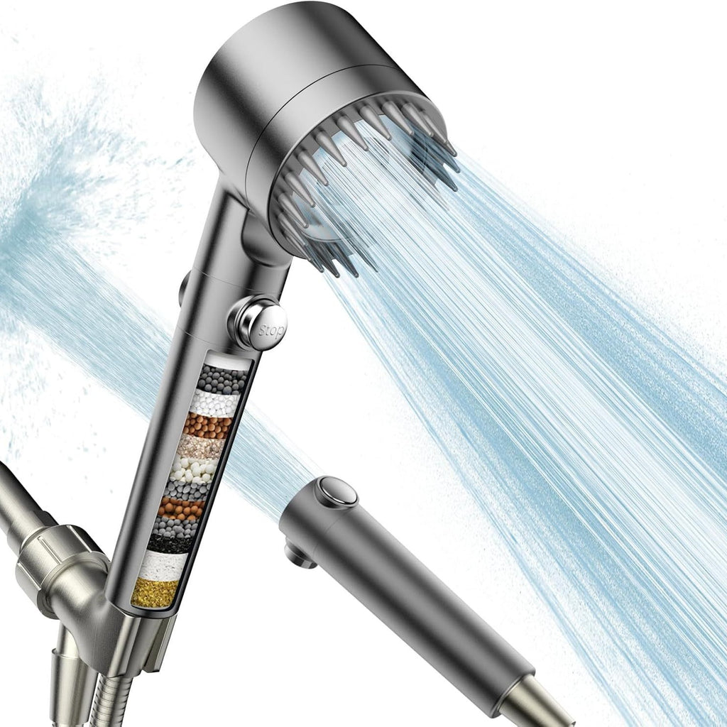 4-in-1 High Pressure Filter Shower Head Set