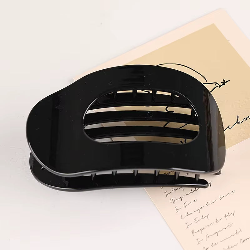 Matte Hair Claw Clip – Large Flat Round Hair Clip