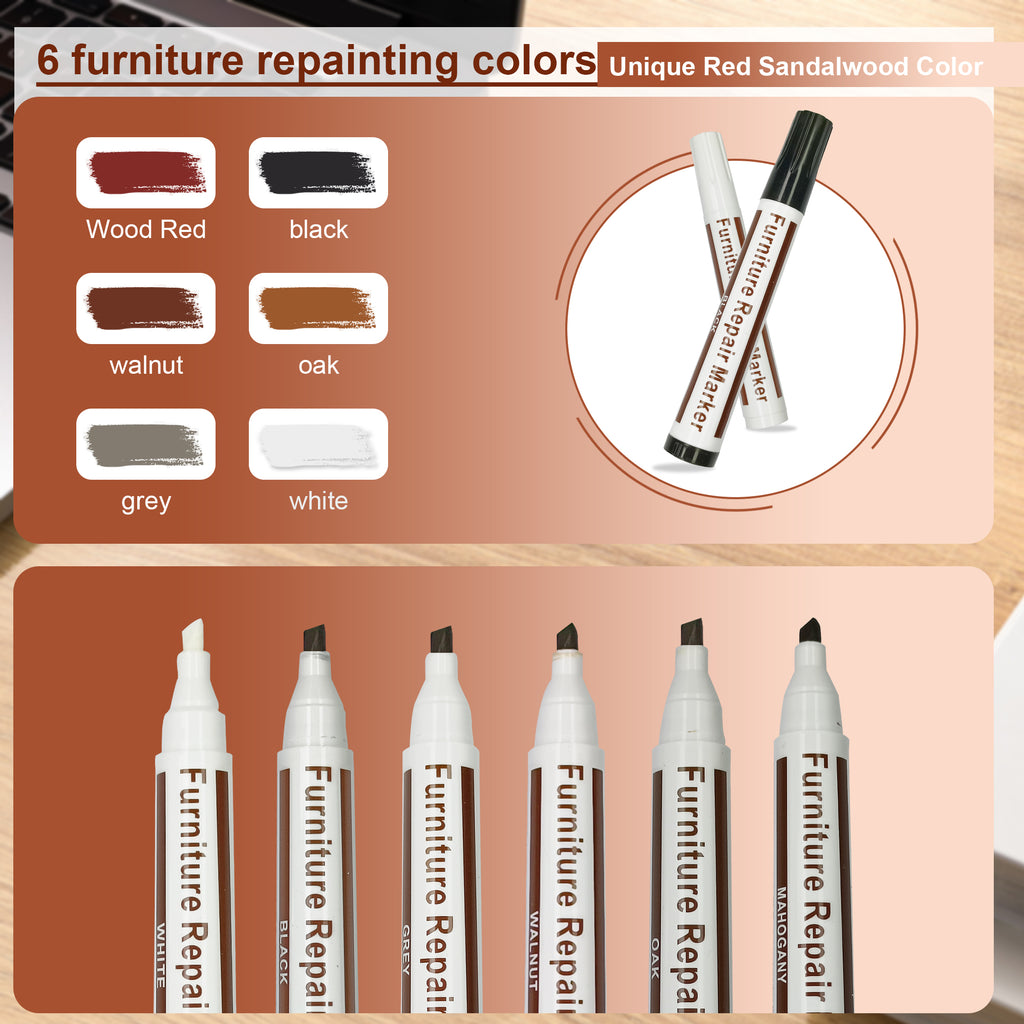 Wood Furniture Repair Marker Pen for Scratches & Scuffs