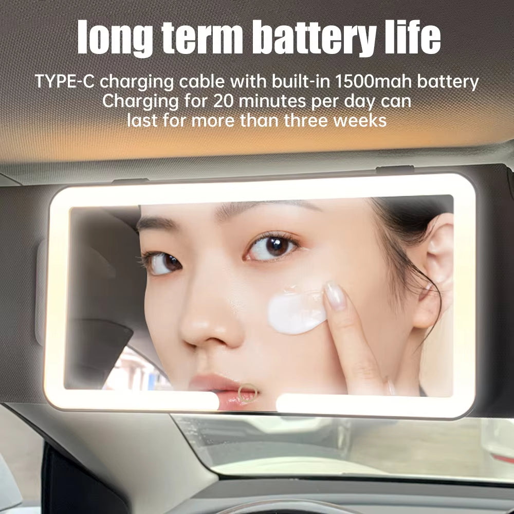 Car LED Vanity Makeup Mirror – Rechargeable Touch Light Mirror