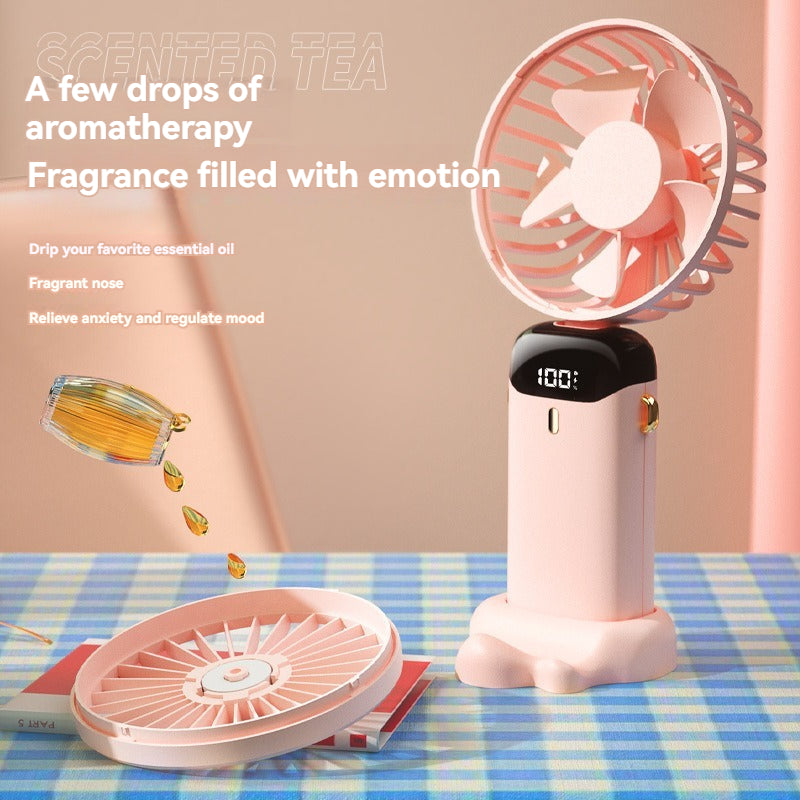 Rechargeable Mini Handheld Pocket Fan – 5 Speed Portable Cooler