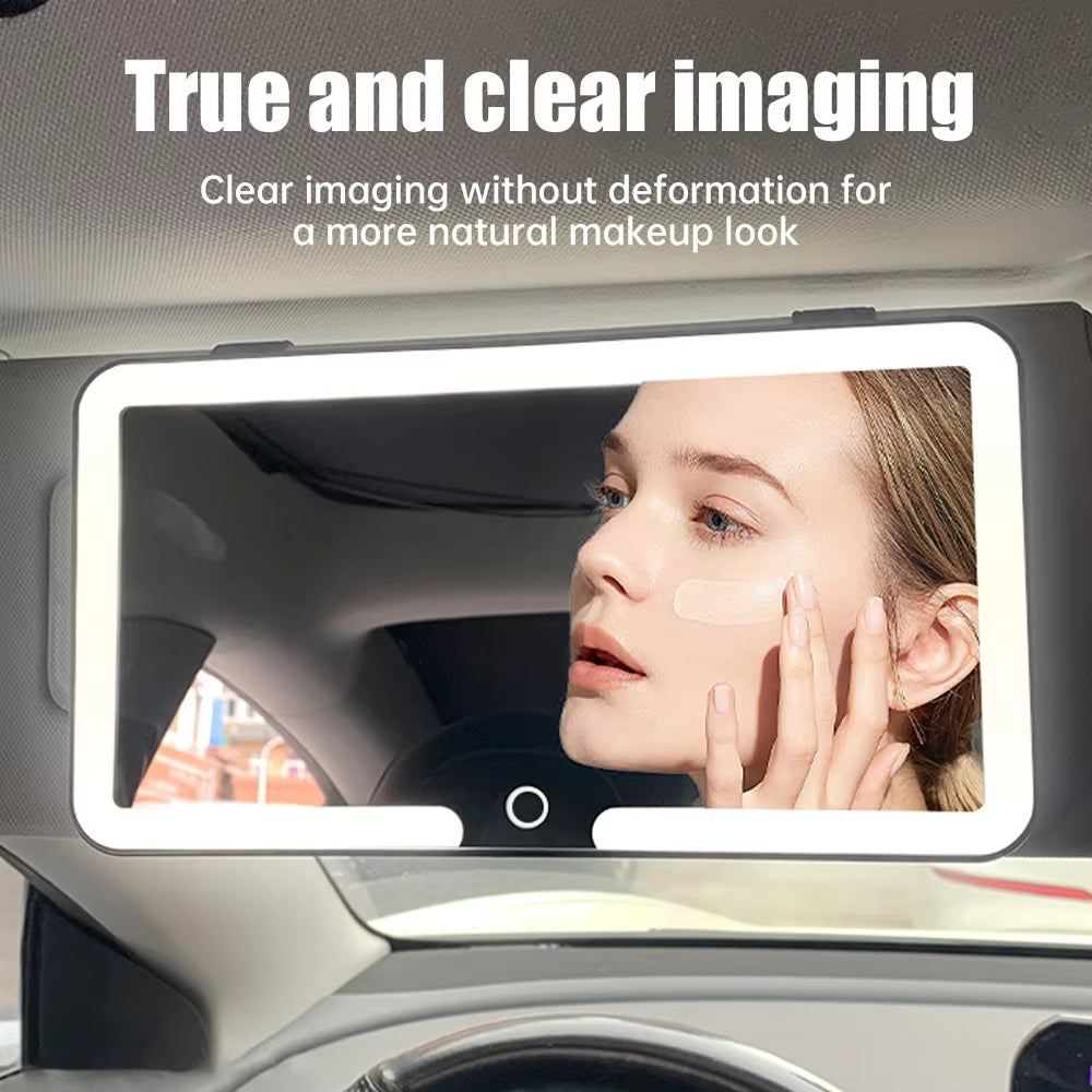 Car LED Vanity Makeup Mirror – Rechargeable Touch Light Mirror