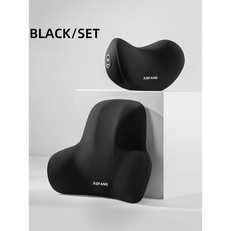 Memory Foam Car Neck & Back Support Pillow Set