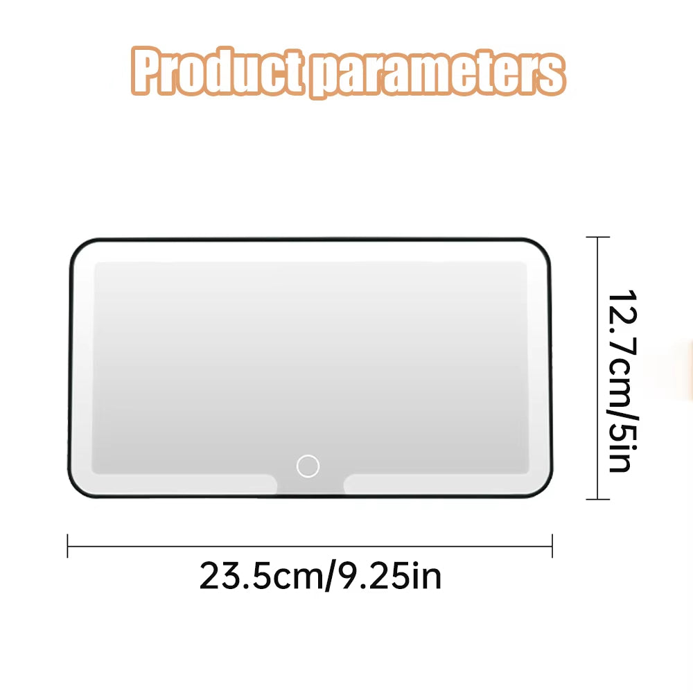 Car LED Vanity Makeup Mirror – Rechargeable Touch Light Mirror