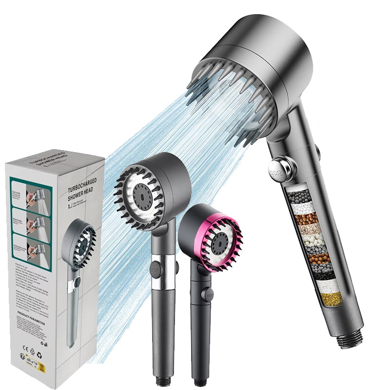 4-in-1 High Pressure Filter Shower Head Set