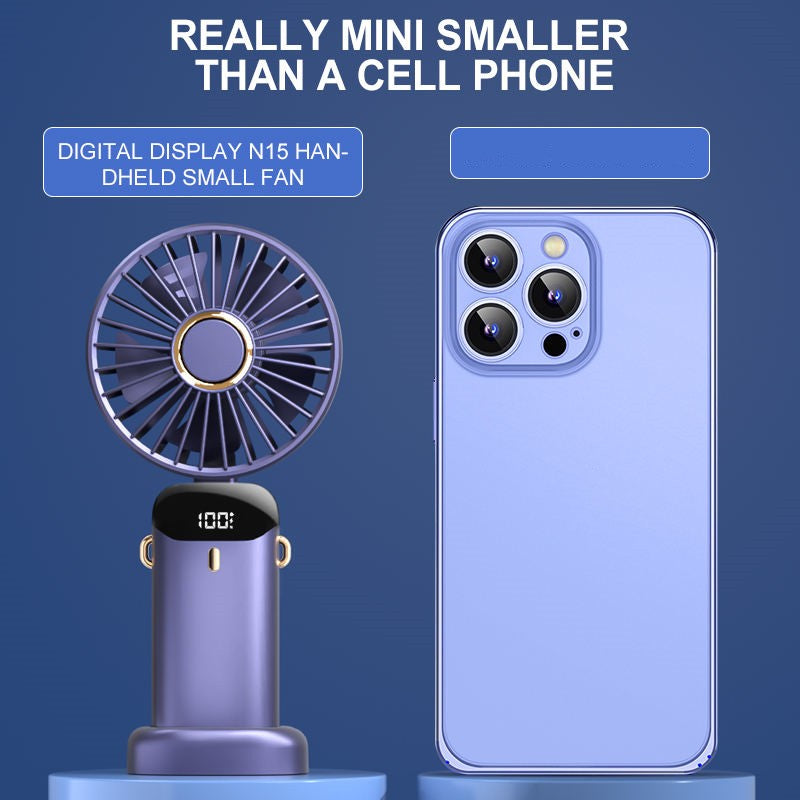 Rechargeable Mini Handheld Pocket Fan – 5 Speed Portable Cooler