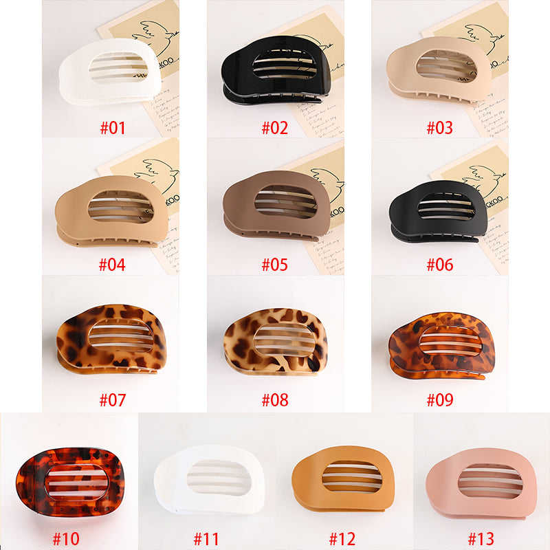 Matte Hair Claw Clip – Large Flat Round Hair Clip
