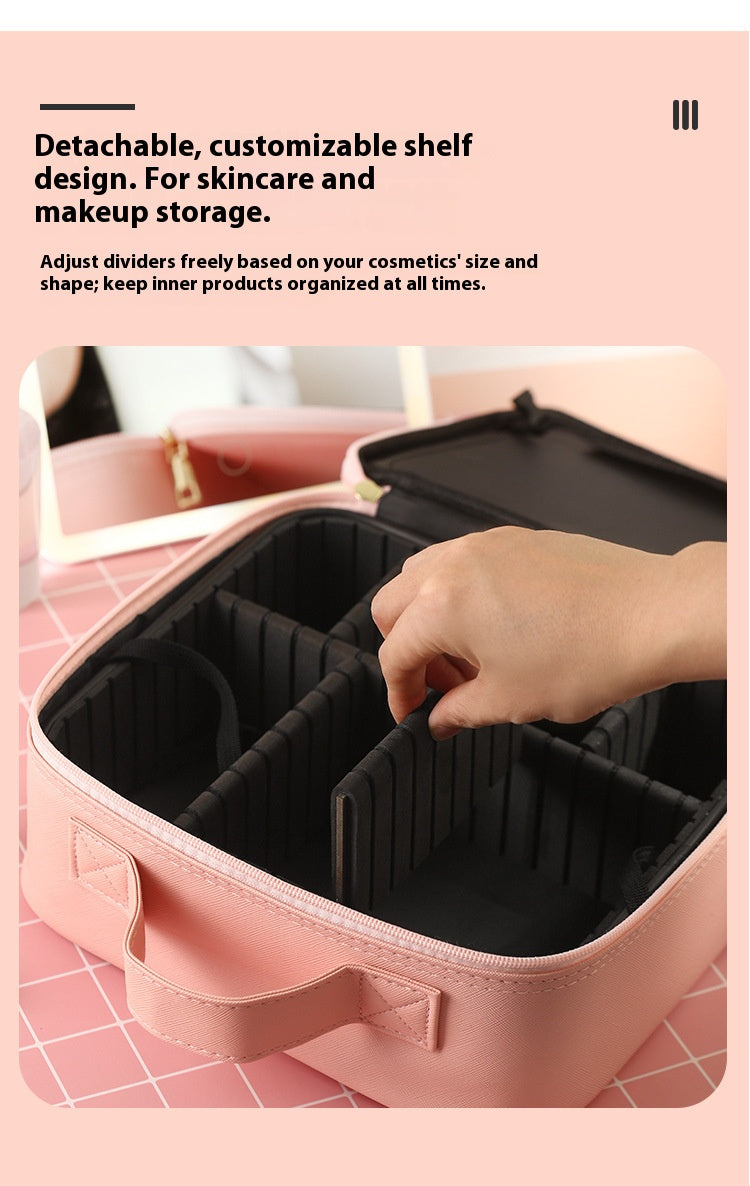 Portable LED Makeup Organizer Travel Case