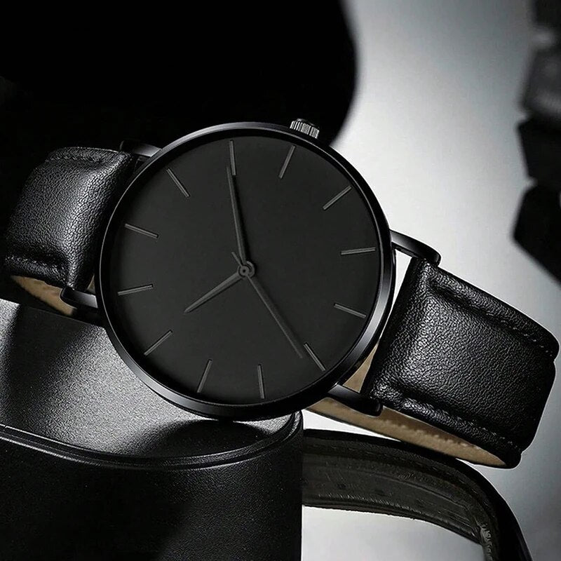 5-Piece Men’s Black Watch & Bracelet Set