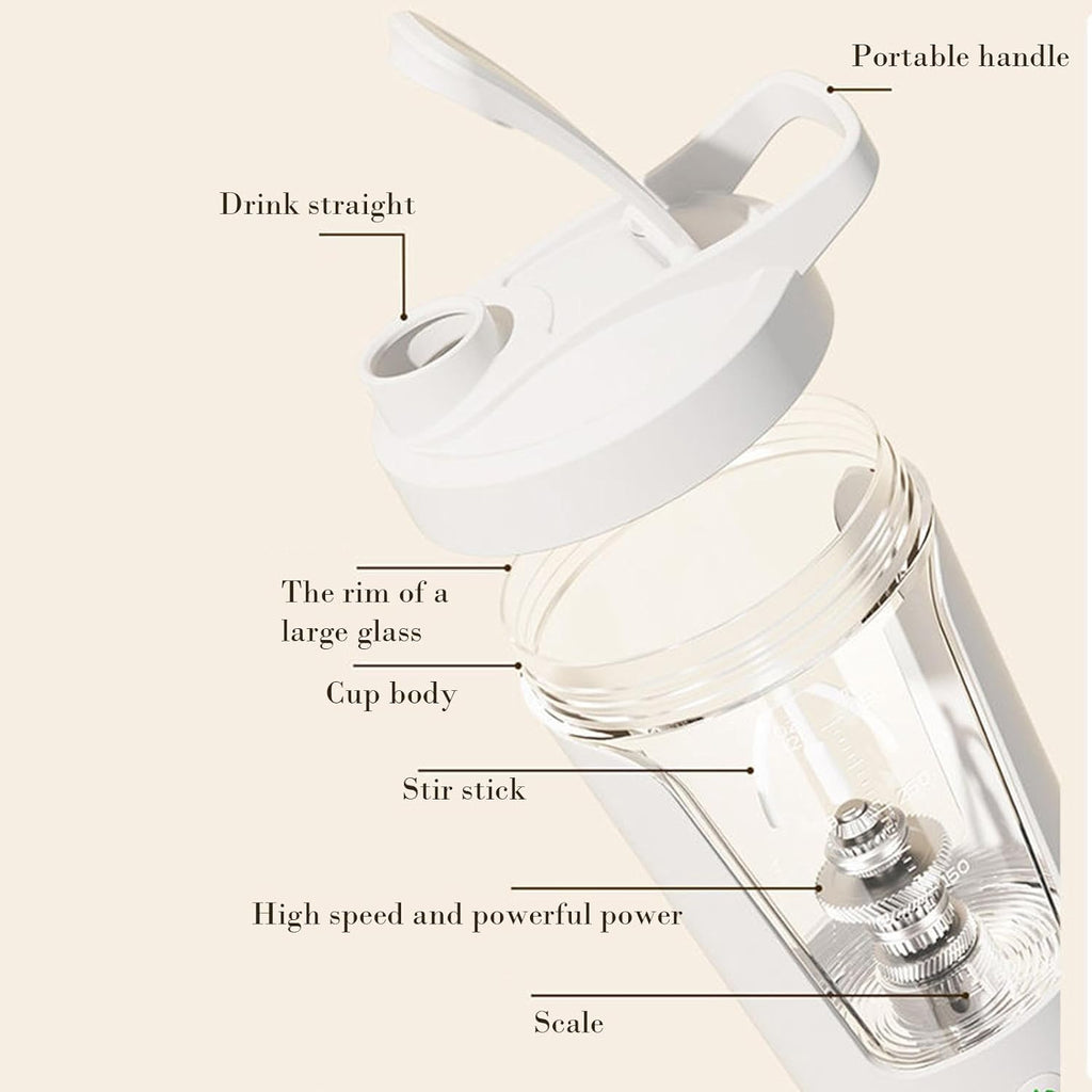 450ml Portable Electric Shaker Bottle – Rechargeable Mixer Cup