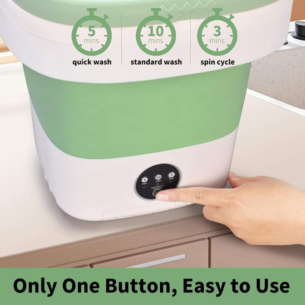 Portable 16L Mini Washing Machine – Foldable Washer with 3 Modes