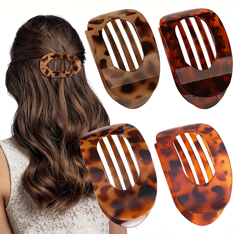 Matte Hair Claw Clip – Large Flat Round Hair Clip