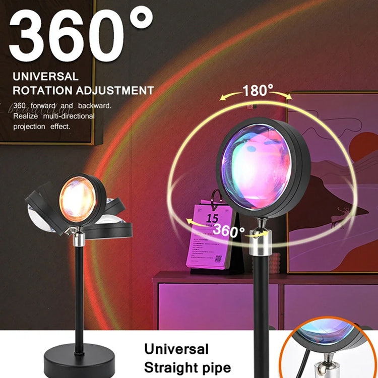 16-Color RGB Sunset Projection Lamp with Remote Control