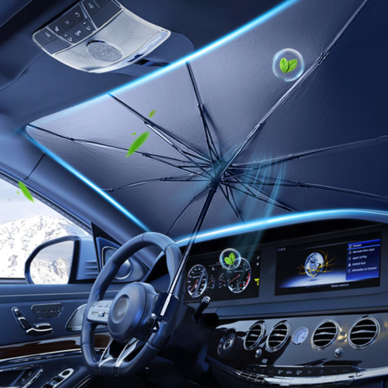 Foldable Car Windshield Sun Shade – UV Protection Umbrella Sunshade