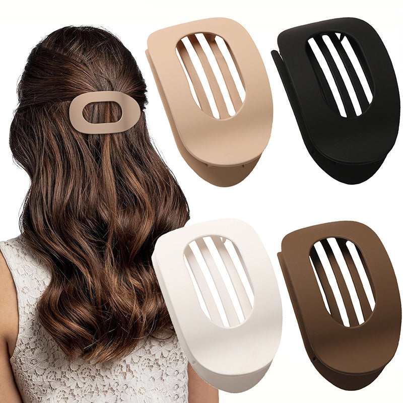 Matte Hair Claw Clip – Large Flat Round Hair Clip