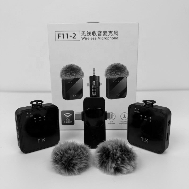 Wireless Lavalier Microphone 3-in-1 – Type-C, iPhone & 3.5mm