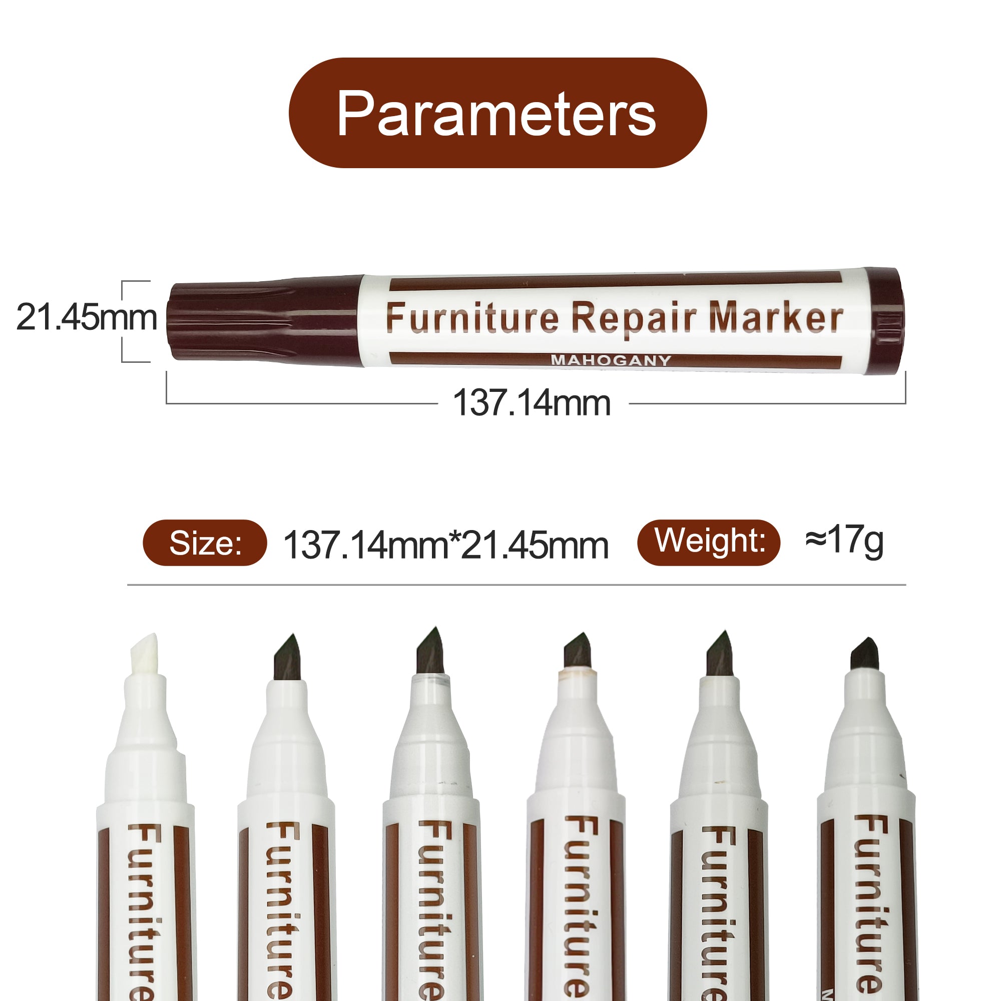 Wood Furniture Repair Marker Pen for Scratches & Scuffs