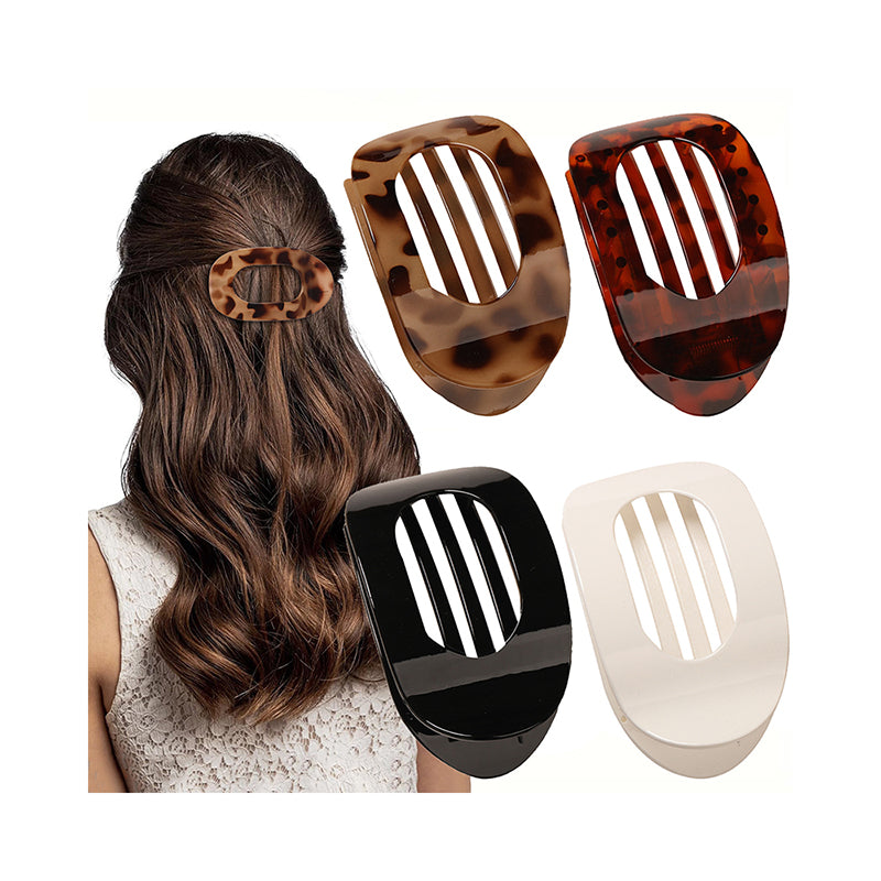 Matte Hair Claw Clip – Large Flat Round Hair Clip