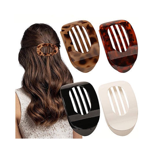 Matte Hair Claw Clip – Large Flat Round Hair Clip