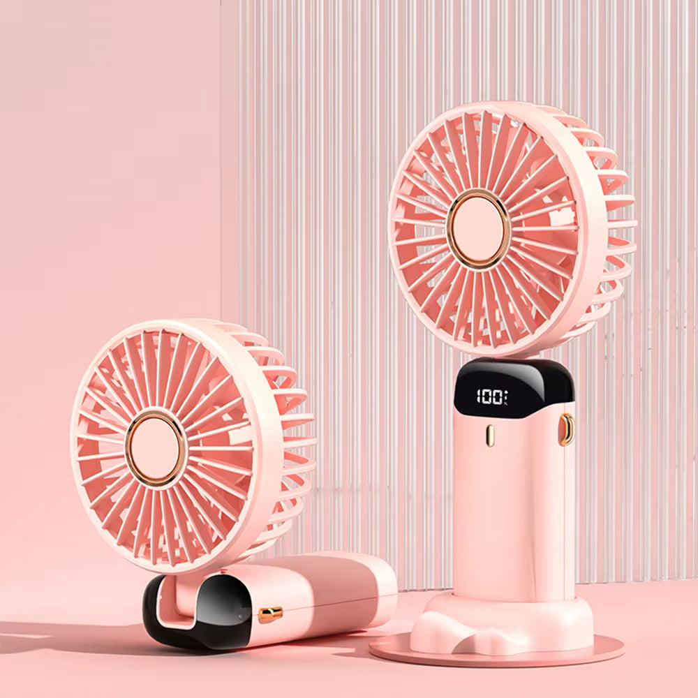 Rechargeable Mini Handheld Pocket Fan – 5 Speed Portable Cooler