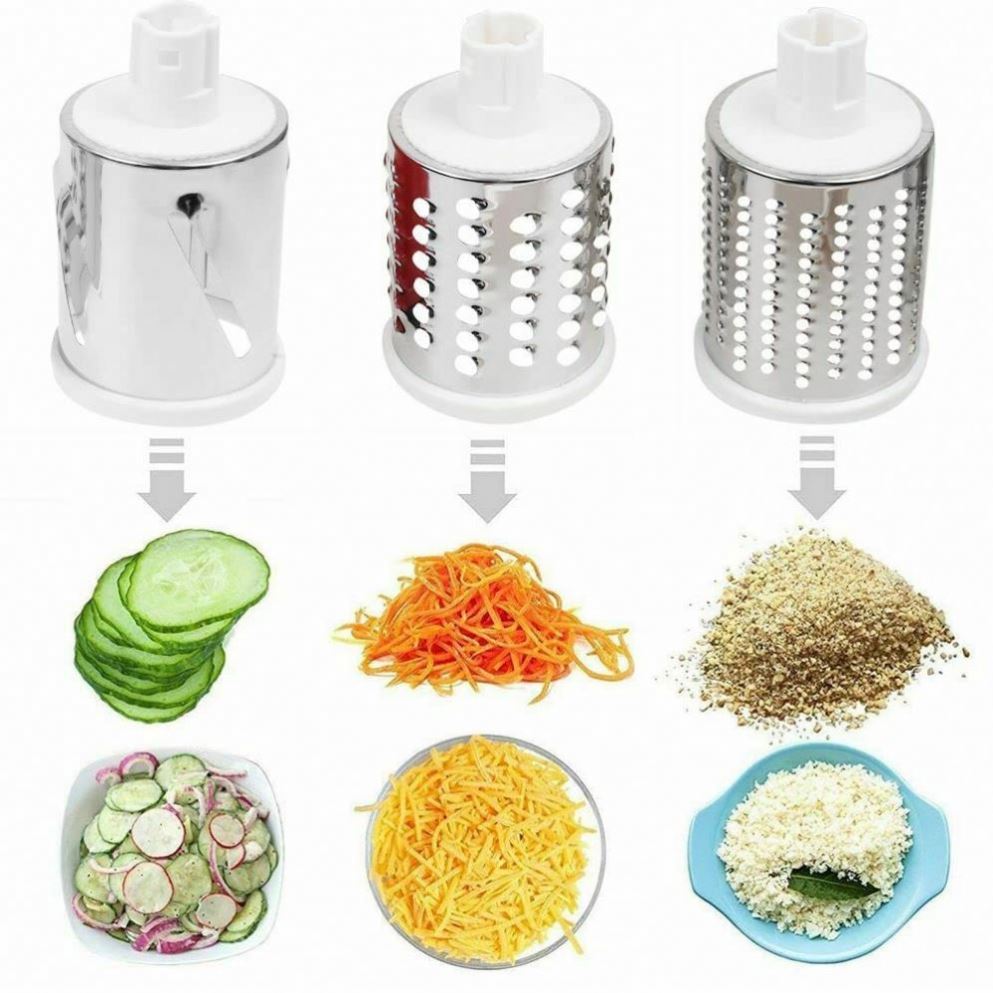 3-in-1 Manual Rotary Vegetable Cutter & Cheese Grater