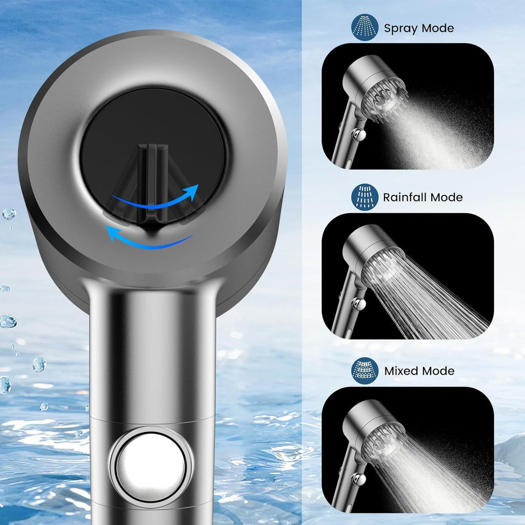 4-in-1 High Pressure Filter Shower Head Set