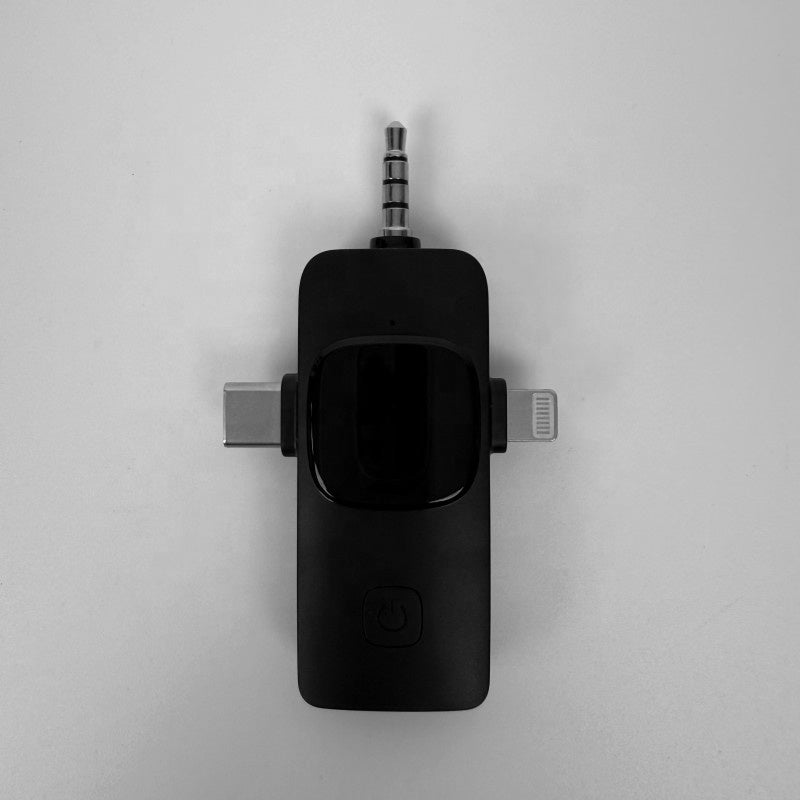 Wireless Lavalier Microphone 3-in-1 – Type-C, iPhone & 3.5mm