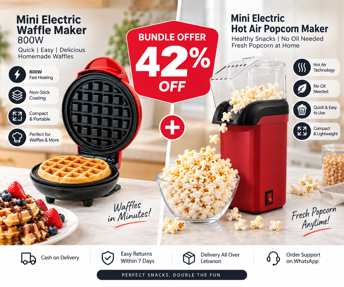 Movie Night Bundle – Popcorn Maker + Waffle Maker