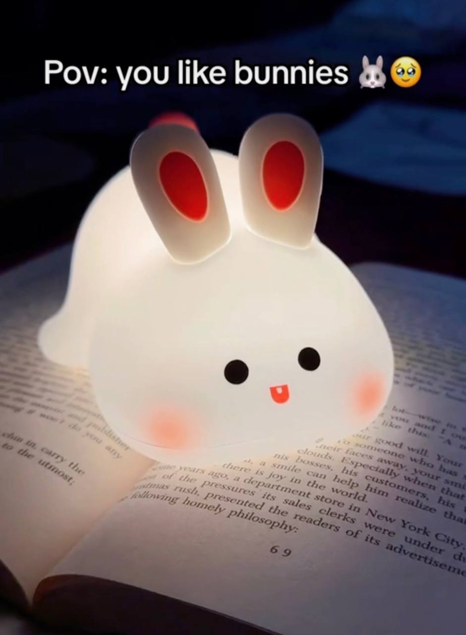 Night Light Bundle – Silicon LED Light + Rabbit Star Projector